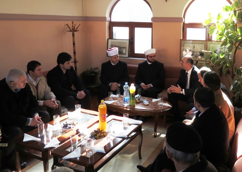 Këshilli i Myftinisë Shkodër, vizitë në Bashkësinë Islame të Ulqinit - 25 shkurt 2012