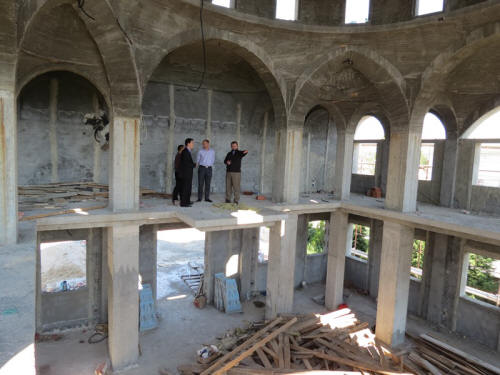 Myftiu inspekton punimet për xhaminë e re në fshatin Trush - 26 shtator 2013