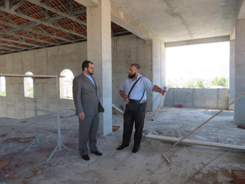 Myftiu inspekton punimet për xhaminë e re në fshatin Barbullush - 23 shtator 2013